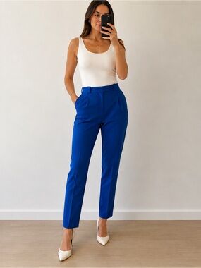 Sandro Paris Blue Tailored Pants Size 36 | Classic Wear